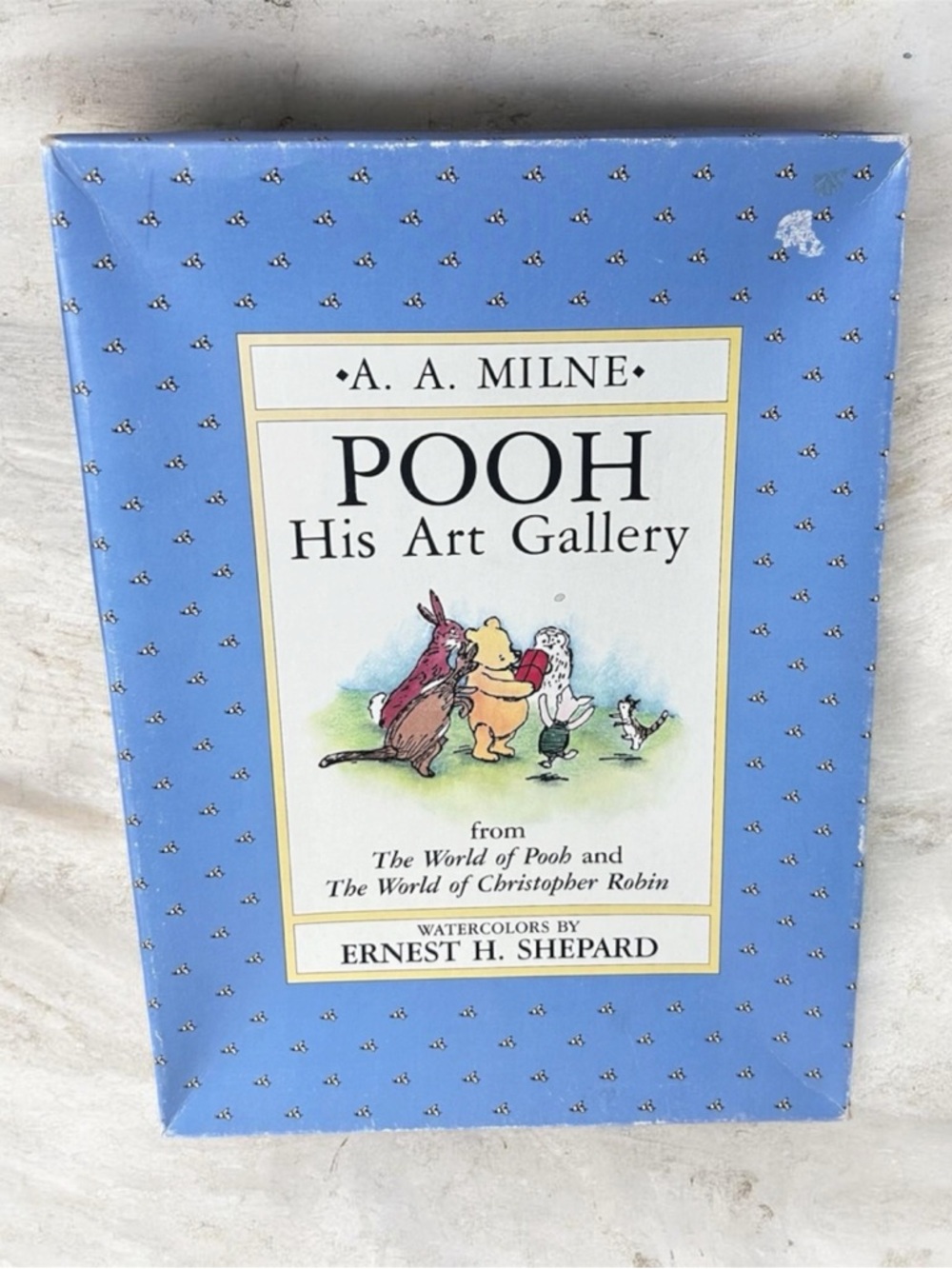 A.A. Milne Pooh His Art Gallery Prints Ernest Shepard 1957 Dutton 4 Prints Box